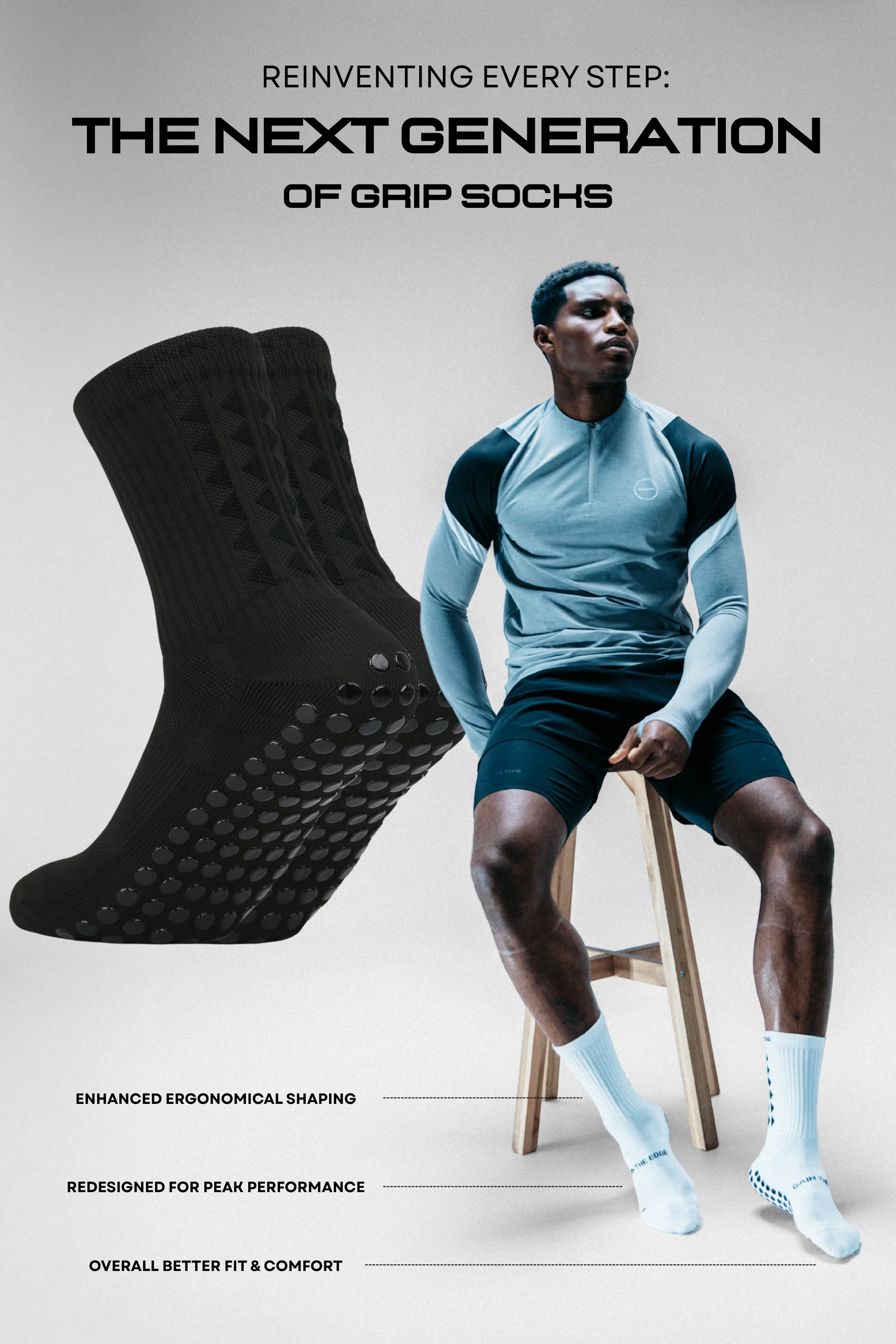 GRIP SOCKS 3.0 midcalf length - BLACKOUT EDITION - Image 3
