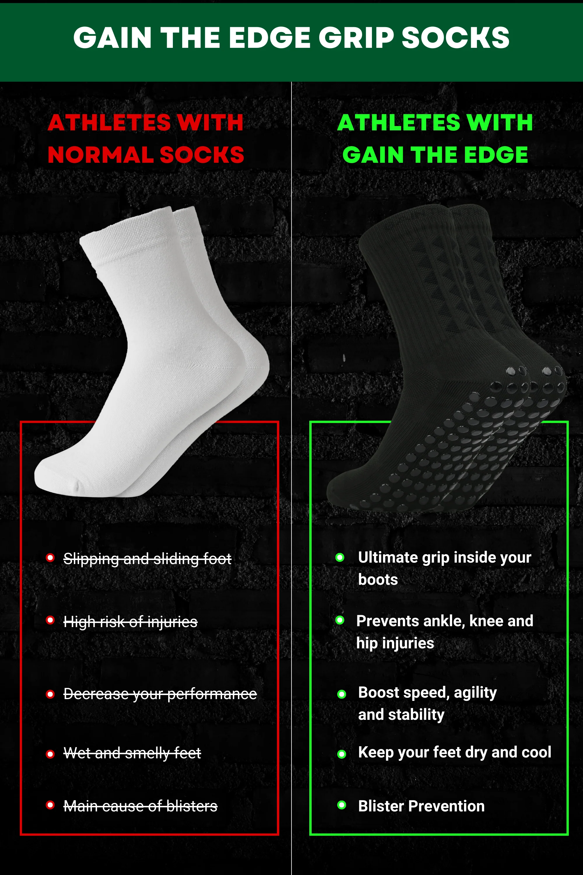 GRIP SOCKS 3.0 midcalf length - BLACKOUT EDITION - Image 4