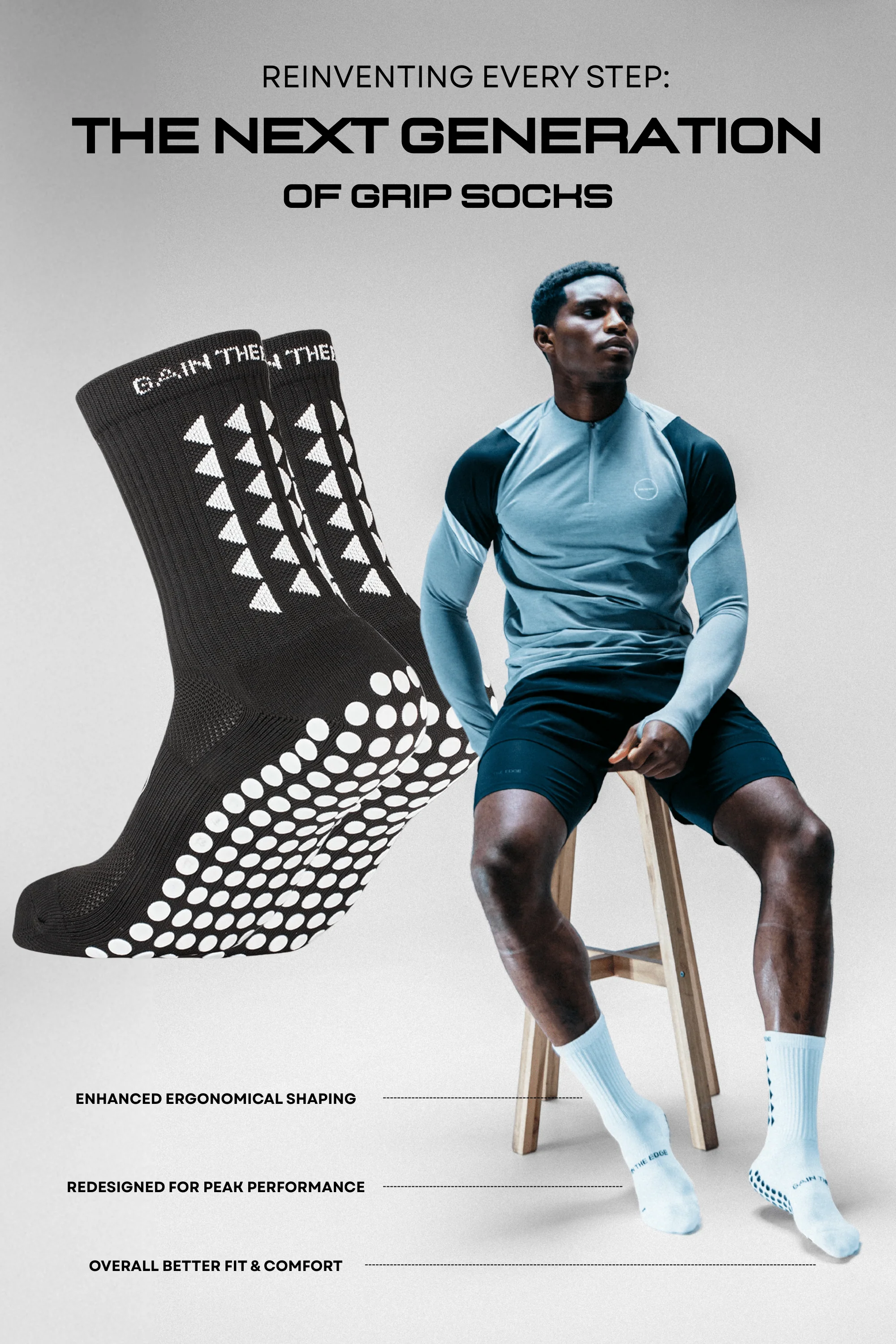 GRIP SOCKS 3.0 MidCalf Length - Black - Image 3