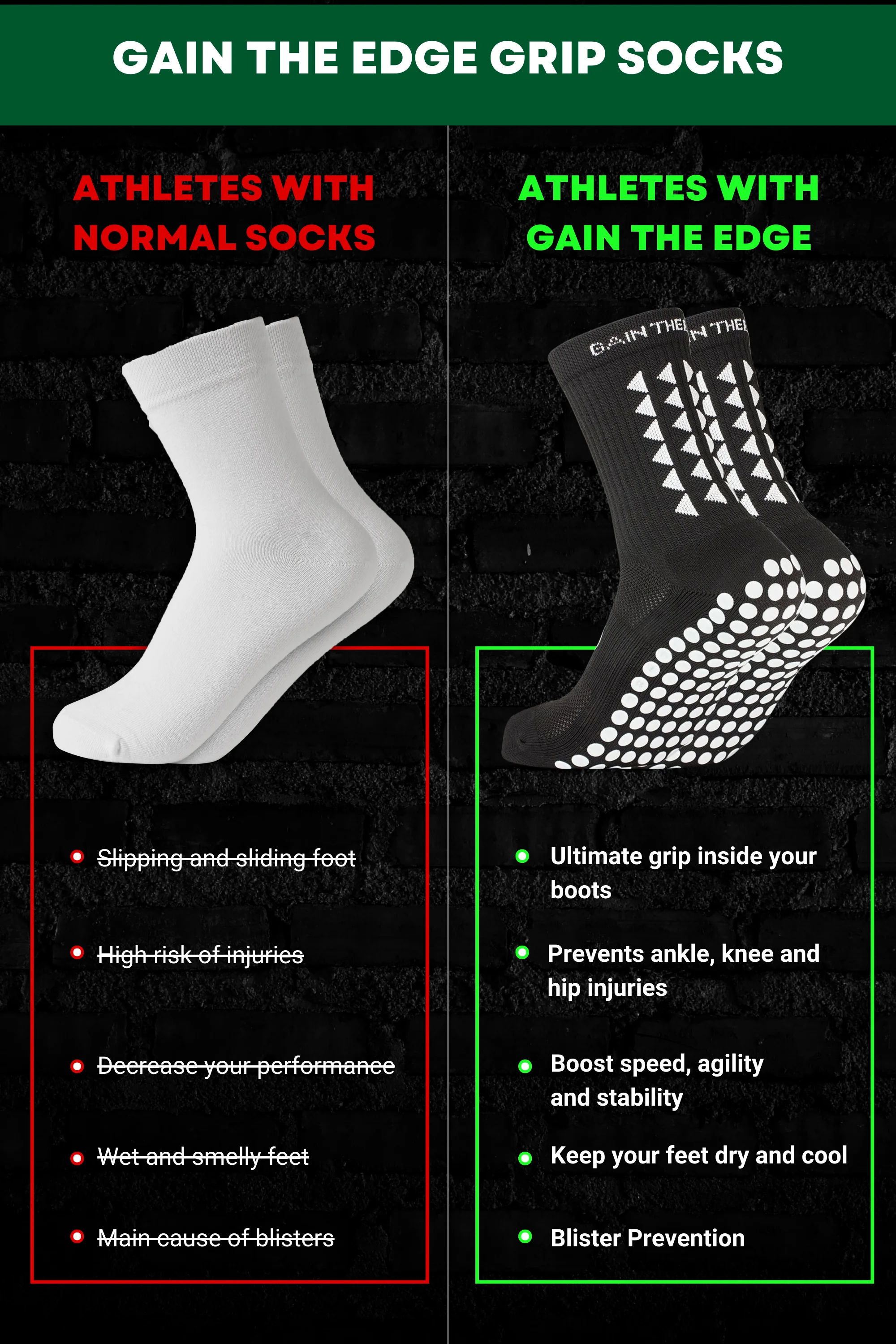 GRIP SOCKS 3.0 MidCalf Length - Black - Image 4