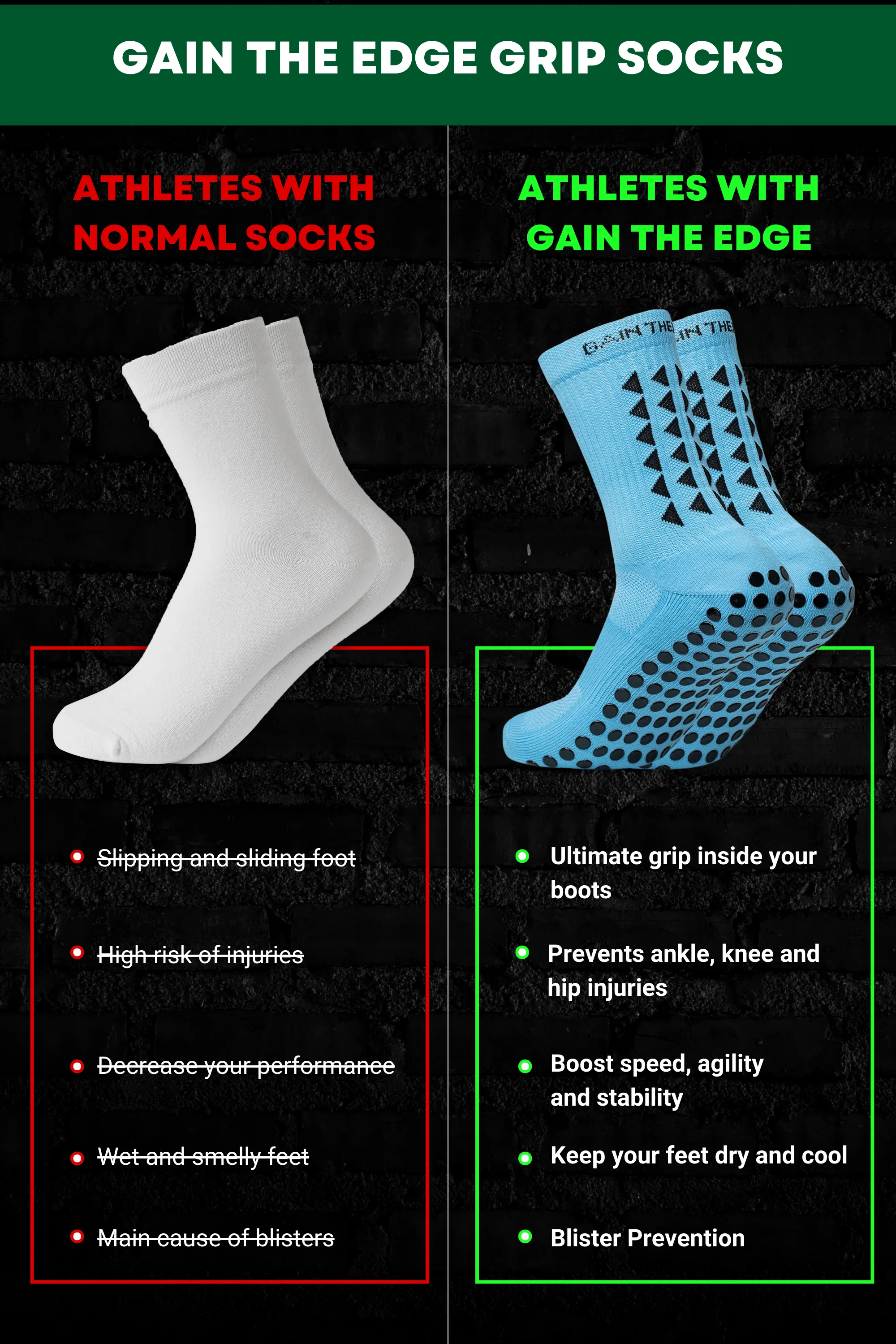 GRIP SOCKS 3.0  MidCalf Length - Light Blue - Image 4