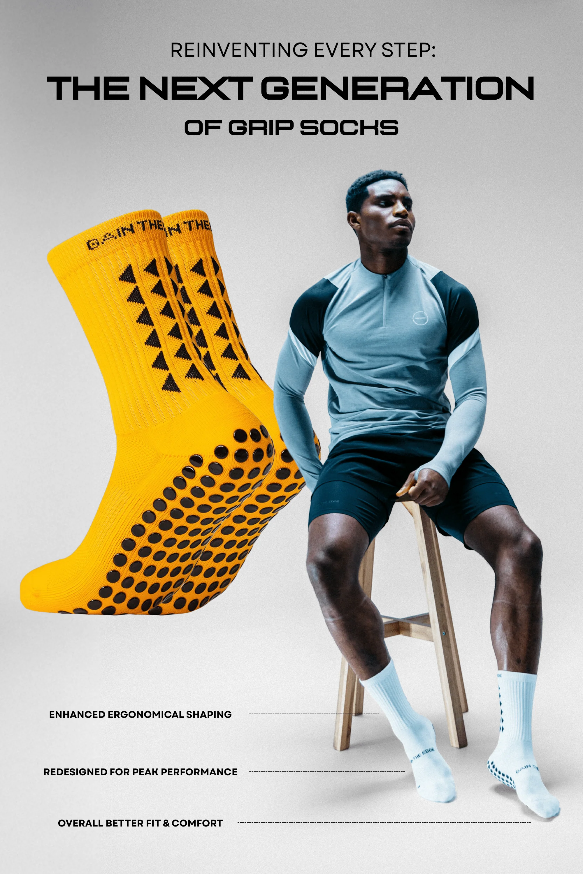 GRIP SOCKS 3.0  MidCalf Length - Orange - Image 3