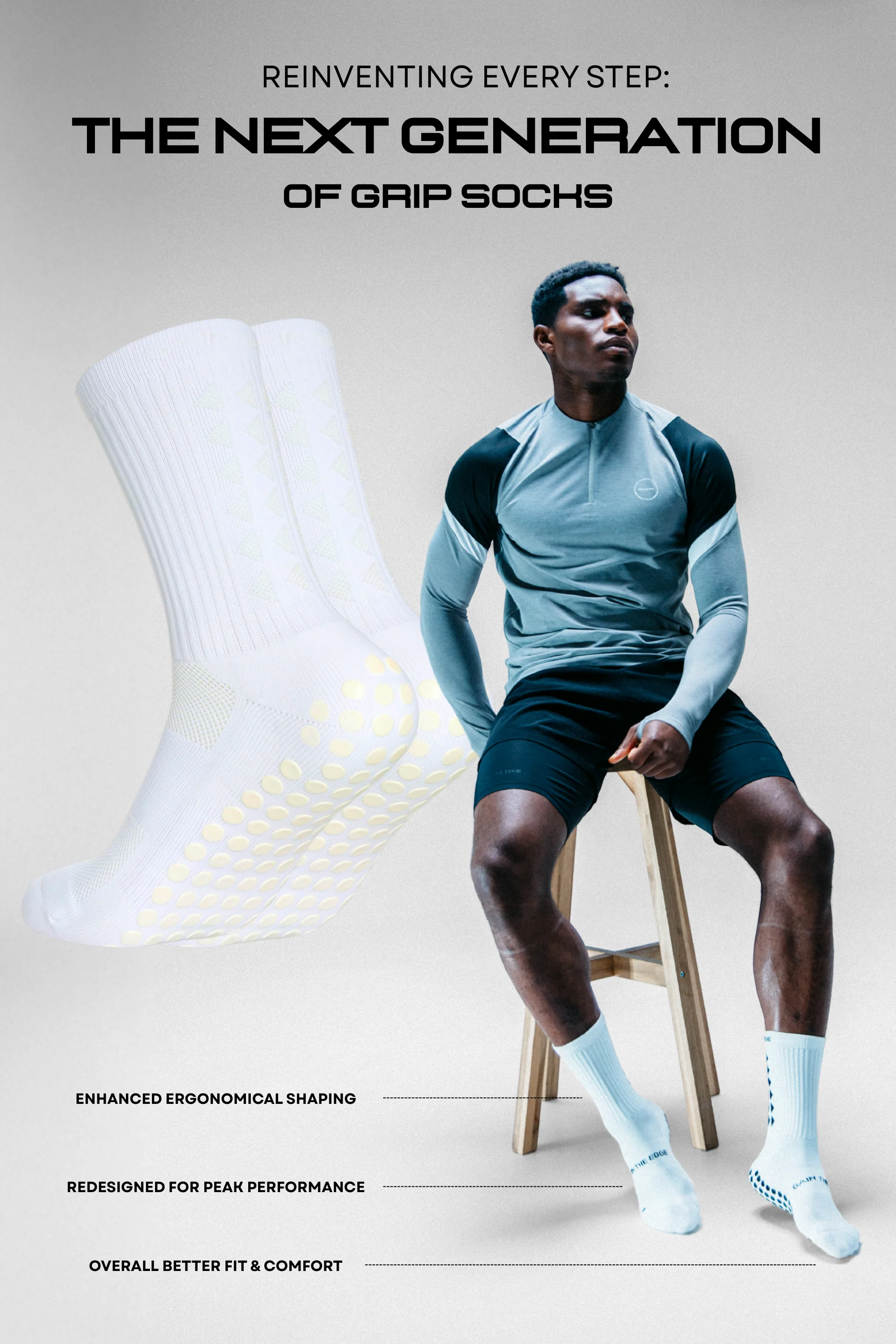 GRIP SOCKS 3.0 midcalf length - WHITEOUT EDITION - Image 3